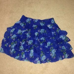 Hollister California Floral Ruffle Skirt